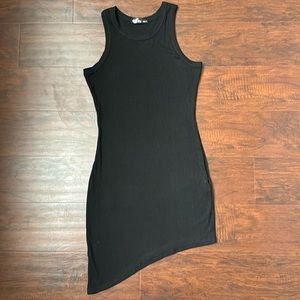 Black asymmetrical mini dress | Chic me